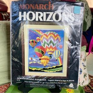 Large Rainbow Balloons Embroidery Kit